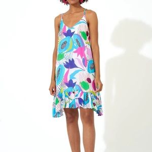 OLIPHANT SLIP DRESS PAPAYA BLUE